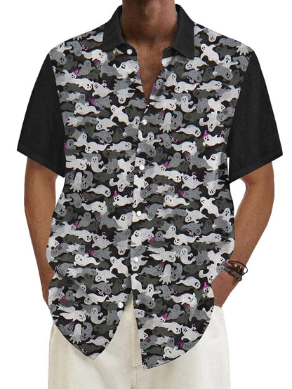 Halloween Pattern Short Sleeves Shirt 18