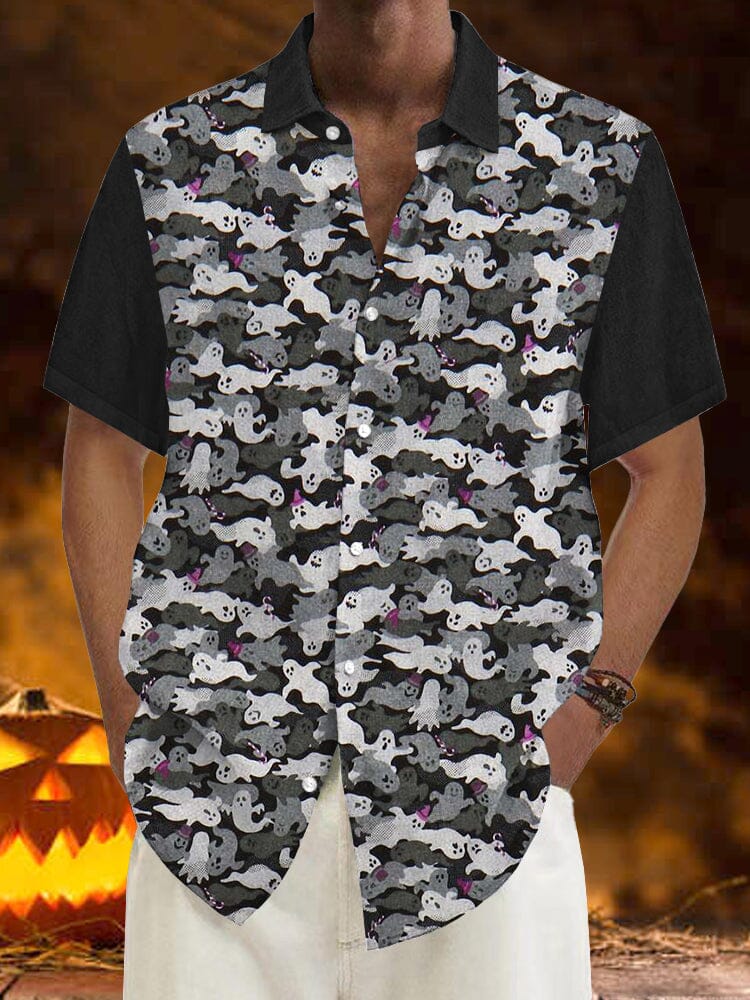Halloween Pattern Short Sleeves Shirt 18