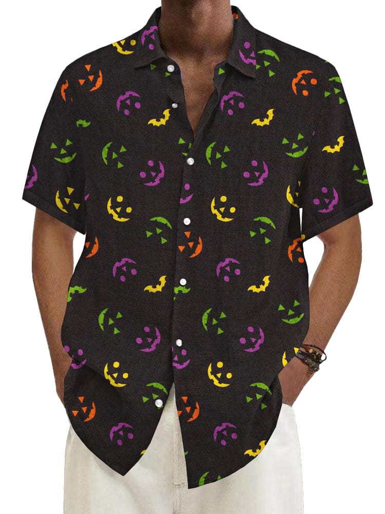 Halloween Pattern Short Sleeves Shirt 19