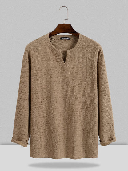 Small V-neck long-sleeved Shirt