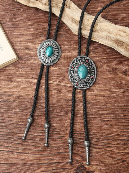 Vintage Bolo Tie Leather Necklace