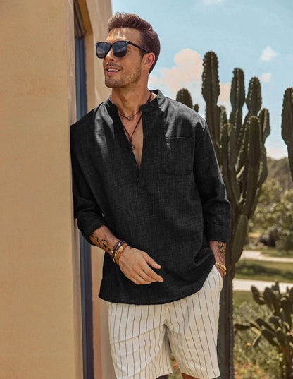 Coofandy Cotton Style Long Sleeve Shirt