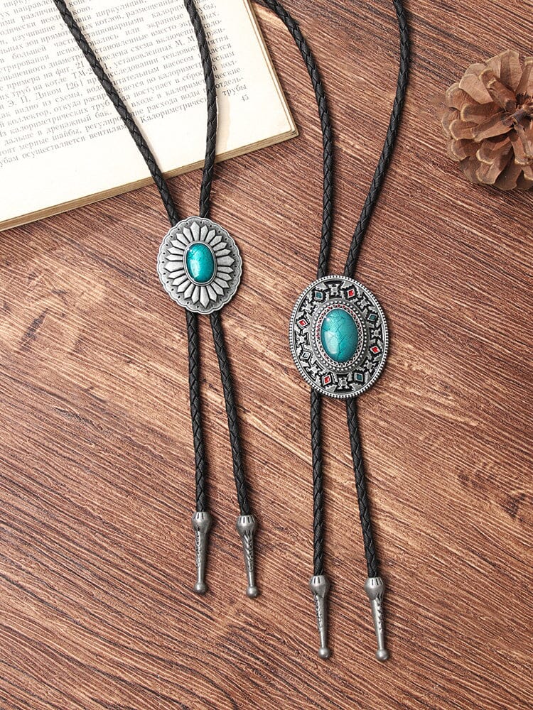 Vintage Bolo Tie Leather Necklace