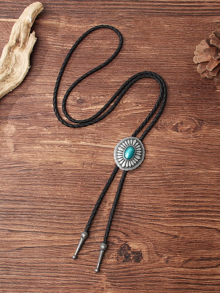 Vintage Bolo Tie Leather Necklace