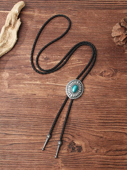 Vintage Bolo Tie Leather Necklace