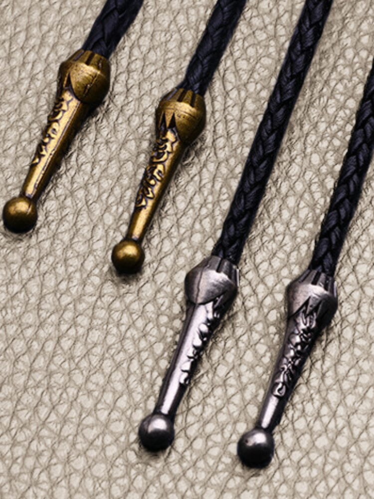 Vintage Cow Skull Bolo Tie Necklace
