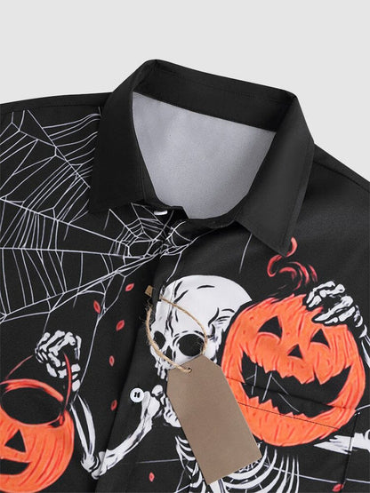 Halloween Pattern Short Sleeves Shirt 4