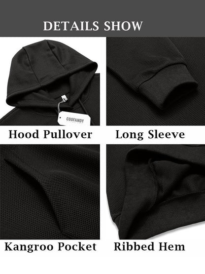 Casual Classic Waffle Knit Hoodie