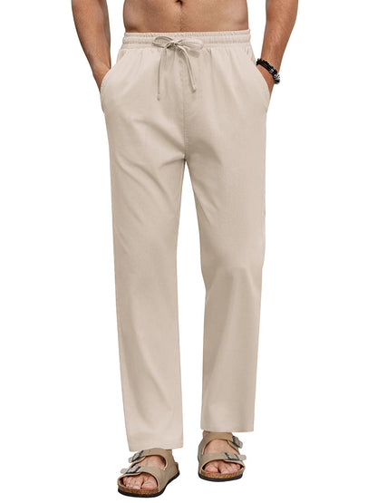Casual Linen Blend Vacation Yoga Pants (US Only)