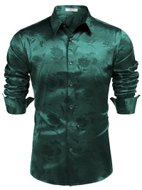 Green Rose Jacquard
