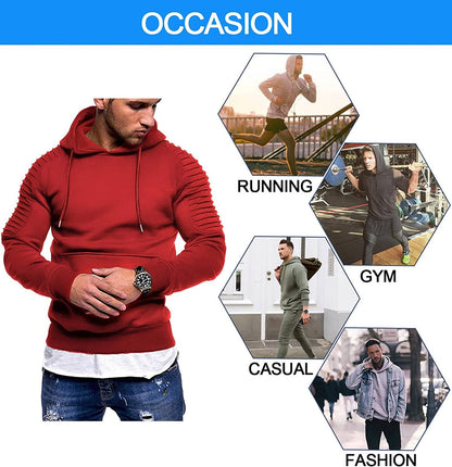 Lightweight Gym Athletic Pullover Hooded Sweater With Pocket (Us Only)