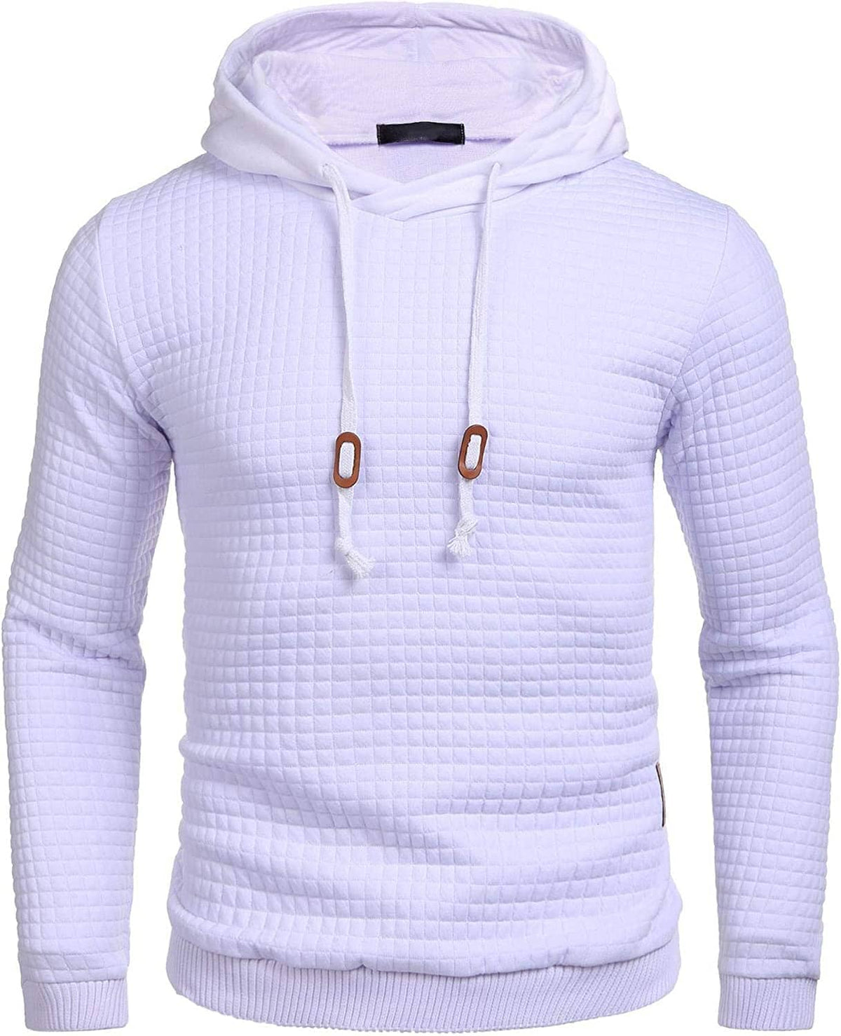 Gym Drawstring Plaid Jacquard Hoodie (US Only)