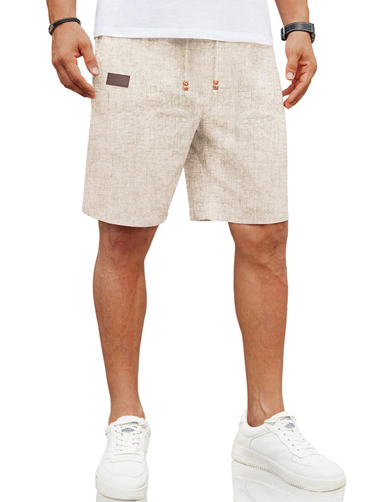 Casual Linen Blend Beach Shorts