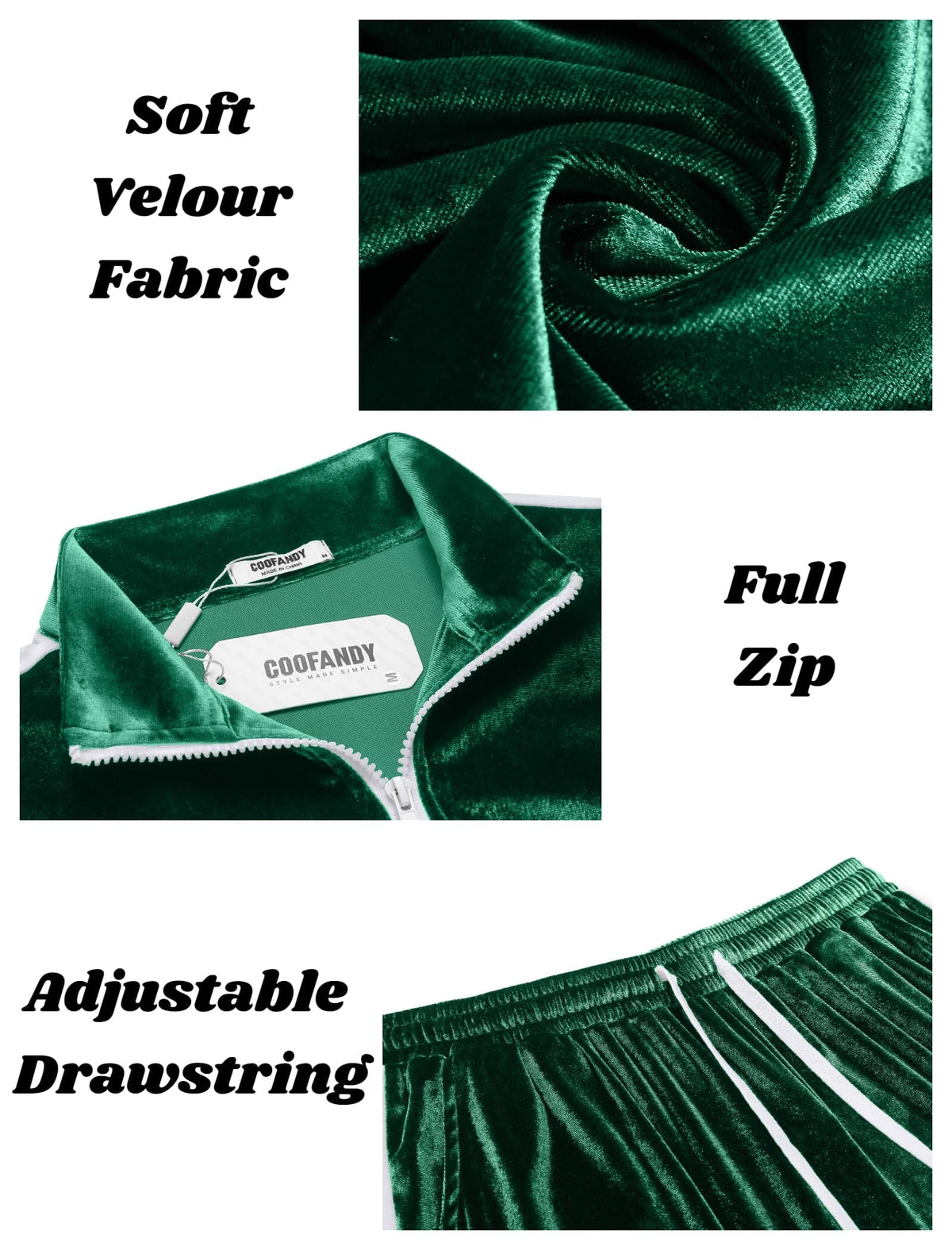 Soft Velour Velvet Tracksuit Set (US Only)