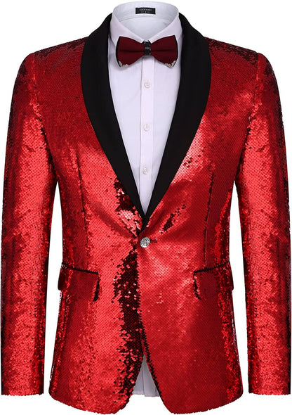 Shiny Sequin Blazer Tuxedo Suit (US Only)