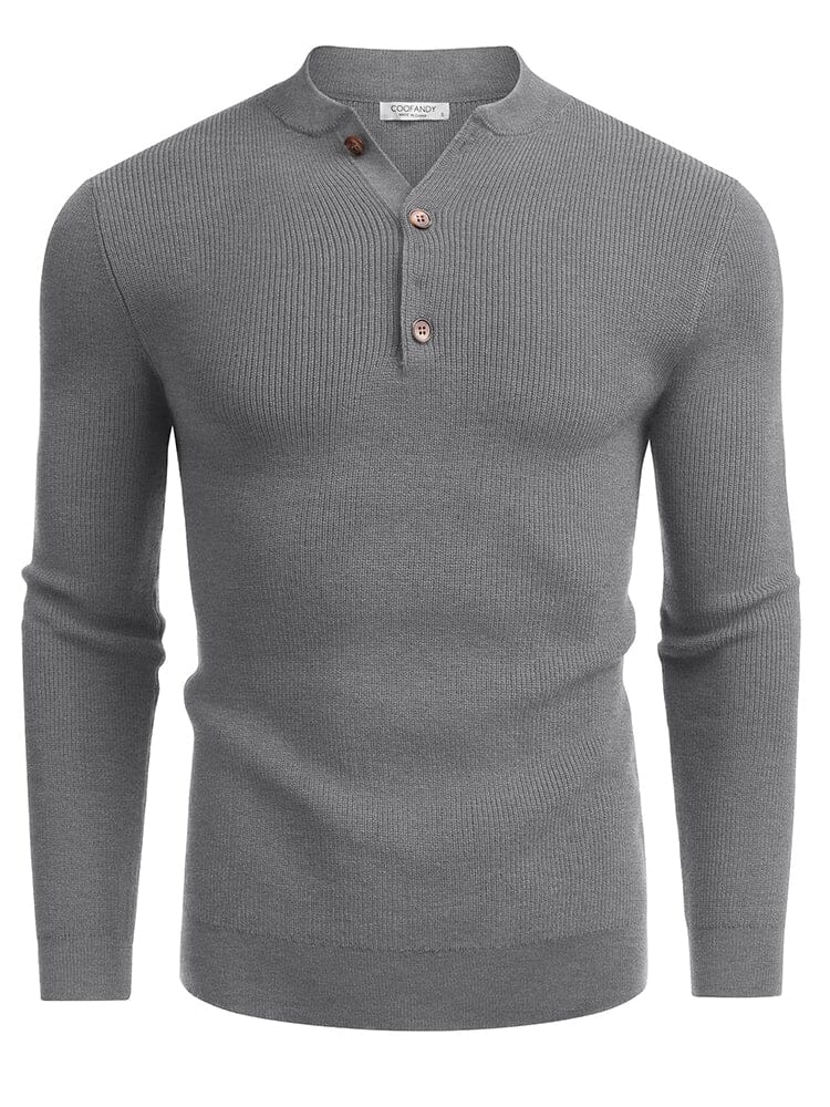 Classic Henley Collar Knit Sweater (US Only)
