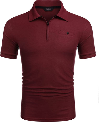 Slim Fit Zipper Polo Golf Shirt (US Only)