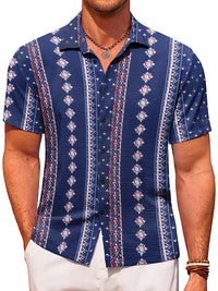Printed-navy Blue