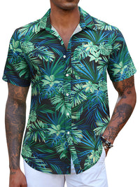 Black- Blue & Green Leaf