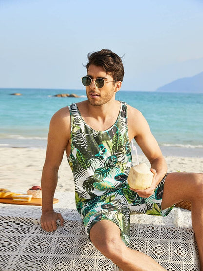 Hawaiian Floral Tank Top Holiday Set (US Only)