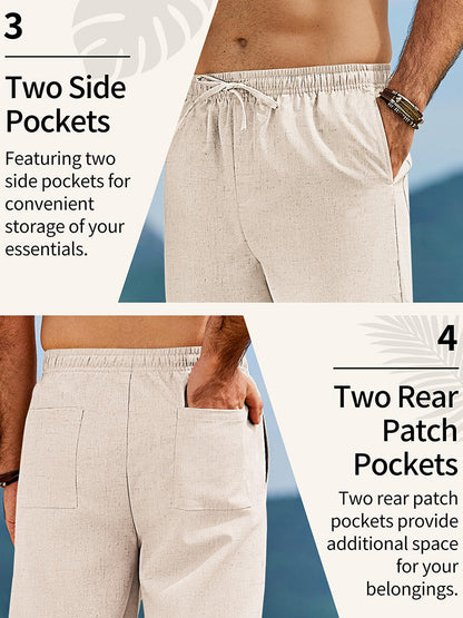 Sumer Linen Blend Beach Yoga Trousers (US Only)