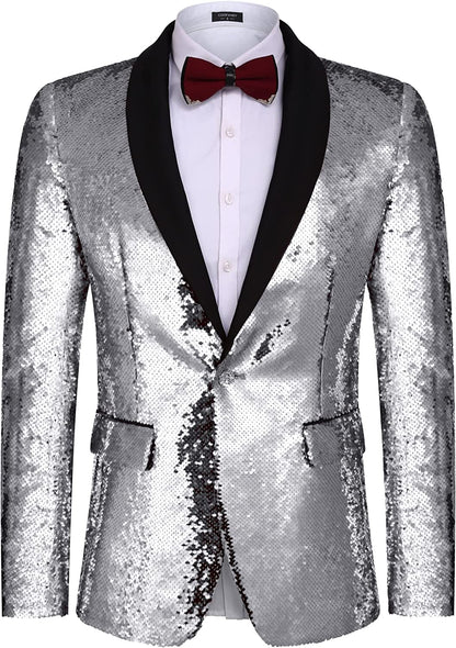 Shiny Sequin Blazer Tuxedo Suit (US Only)