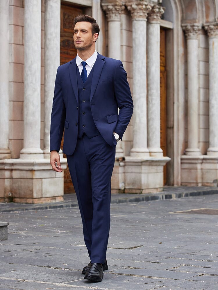 Solid Blazer Jacket Vest Pants Suits (US Only)