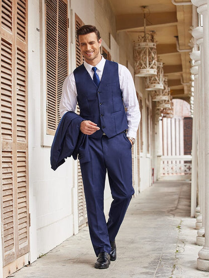 Solid Blazer Jacket Vest Pants Suits (US Only)
