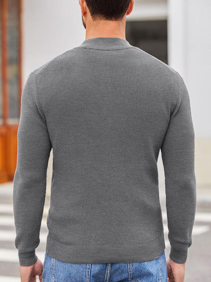 Classic Henley Collar Knit Sweater (US Only)