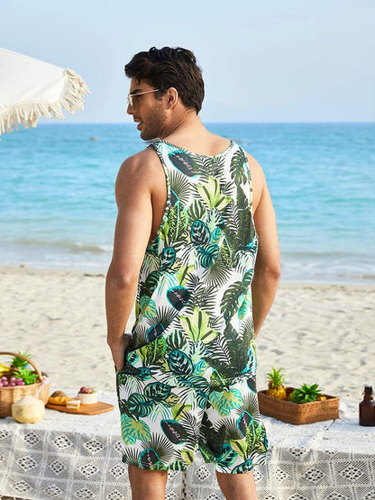 Hawaiian Floral Tank Top Holiday Set (US Only)