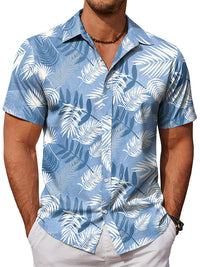 Light Blue Palm Leaves