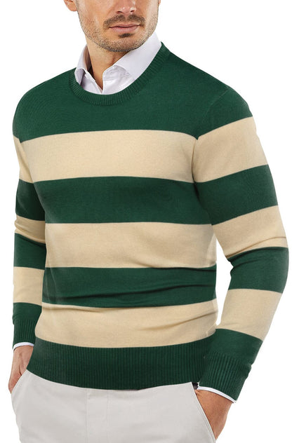 Crew Neck Slim Fit Pullover Knitted Sweater (Live Only)