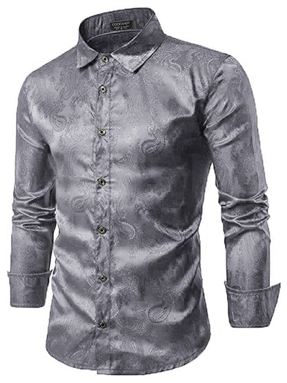 Floral Printed Long Sleeve Dress Shirt (US Only)