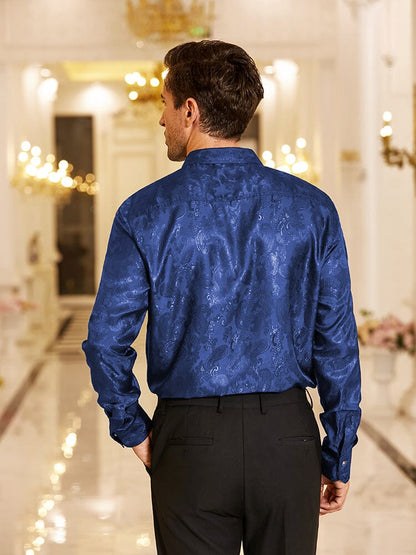 Floral Printed Long Sleeve Dress Shirt (US Only)