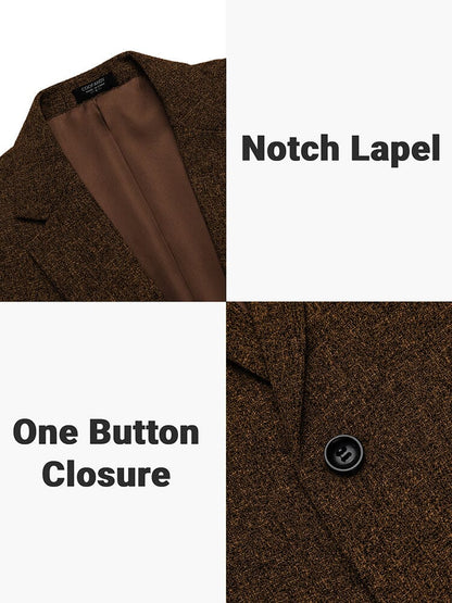 Slim Fit One Button Blazer Jacket (US Only)