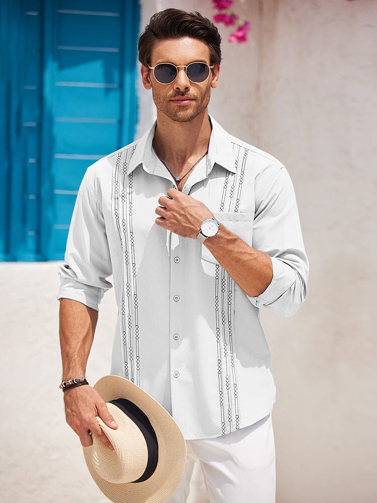 Casual Summer Beach Guayabera Shirt (US Only)