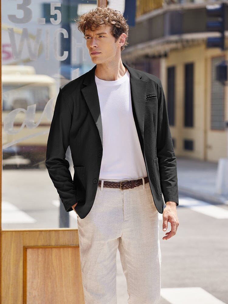 Lightweight Cotton Linen Blazer Jacket (US Only)