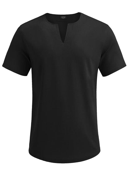 Casual Linen Style Henley Shirt (US Only)