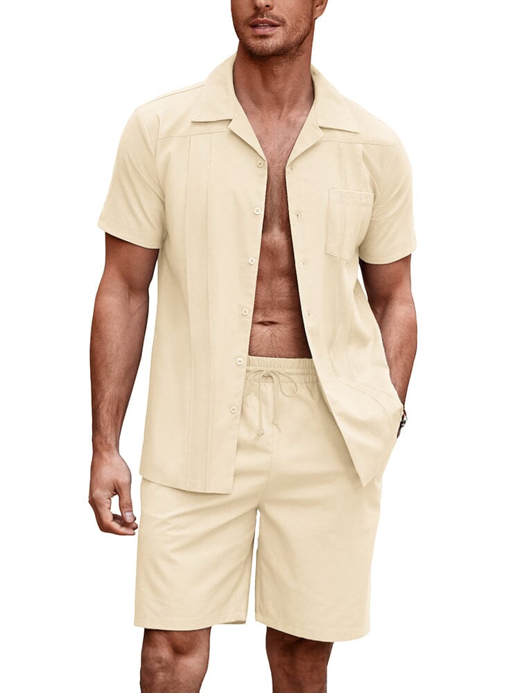 Soft Linen Blend Shirt Set (US Only)