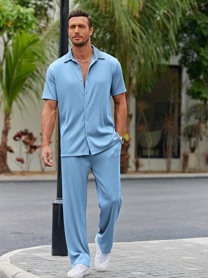 Casual Loose Fit Shirt Sets (Live Only)