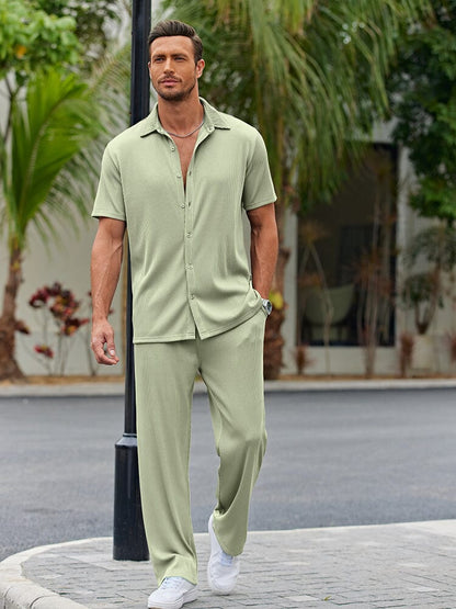 Casual Loose Fit Shirt Sets