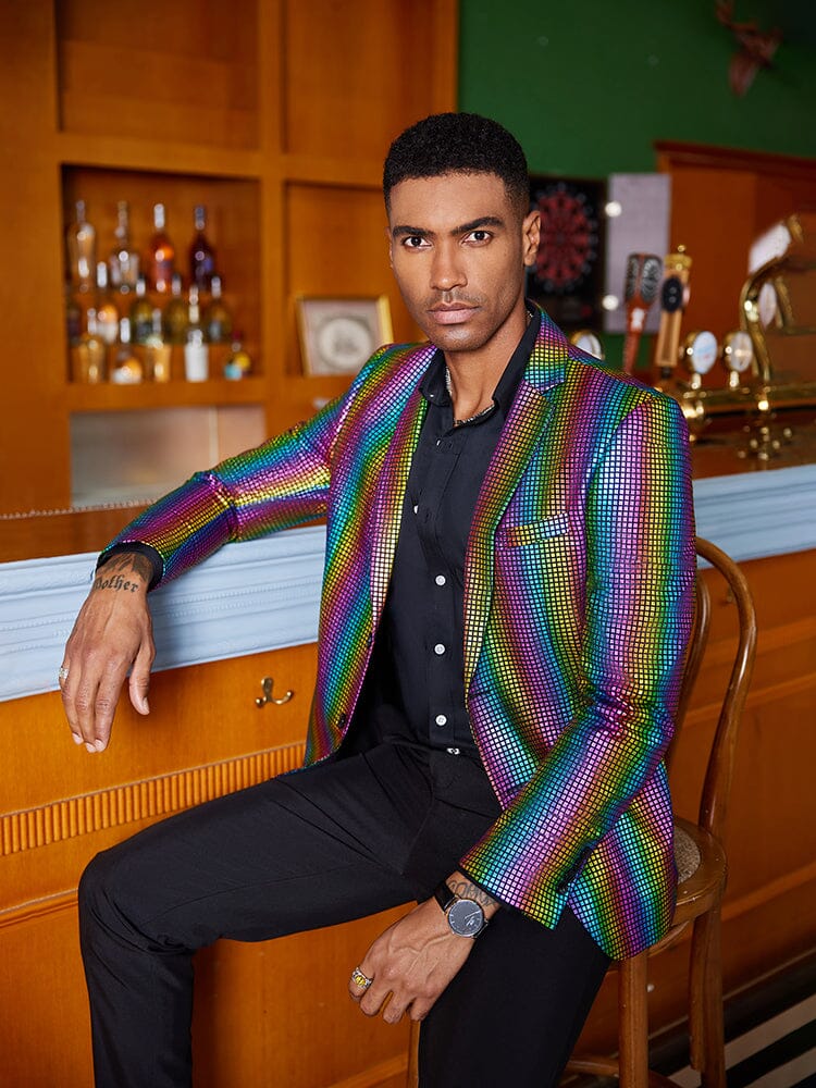 Stylish Metallic Blazer Jacket (US Only)