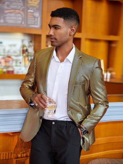 Stylish Metallic Blazer Jacket (US Only)
