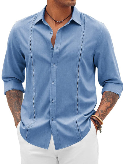 Classic Cuban Guayabera Beach Shirt (US Only)