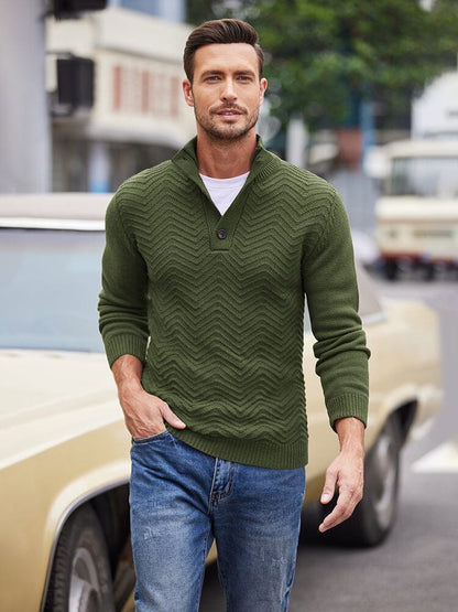 Casual Cable Knit Henley Sweater (US Only)