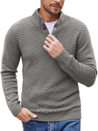 Casual Cable Knit Henley Sweater (US Only)
