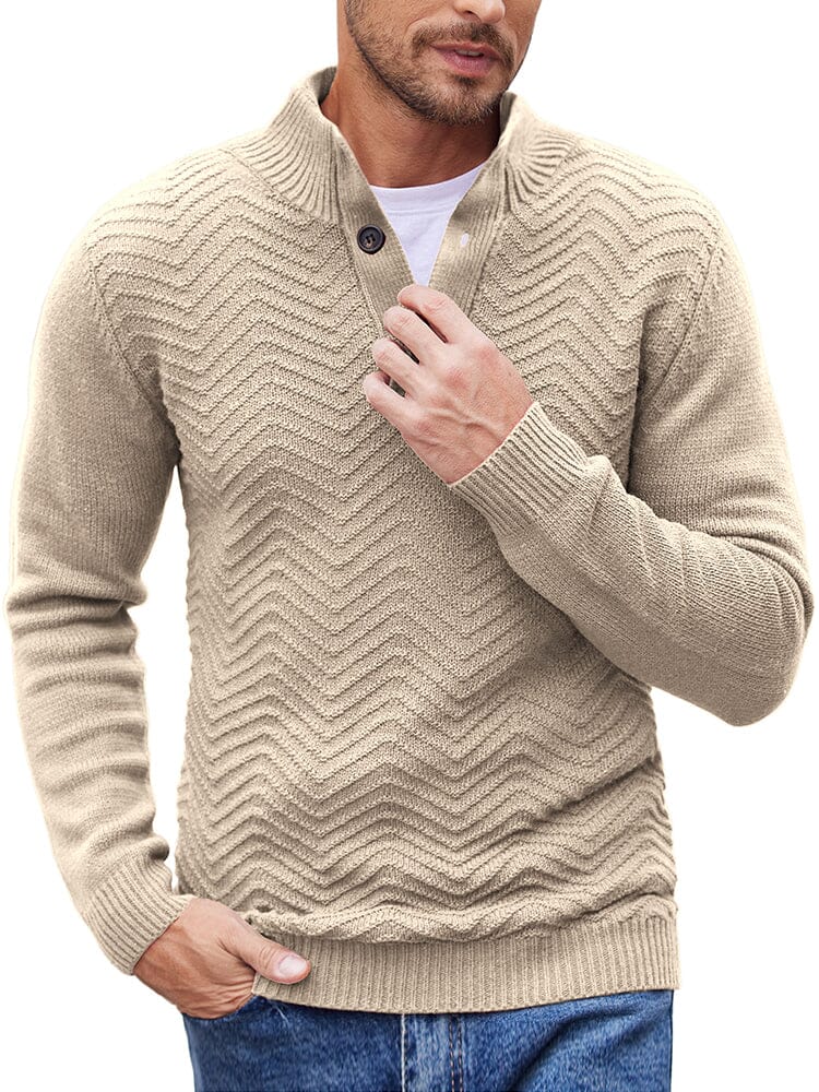 Casual Cable Knit Henley Sweater (US Only)