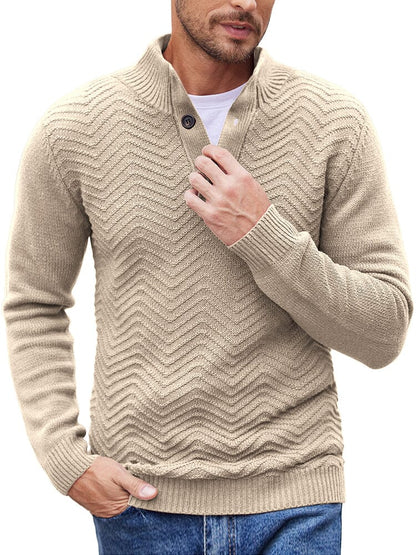 Casual Cable Knit Henley Sweater (US Only)