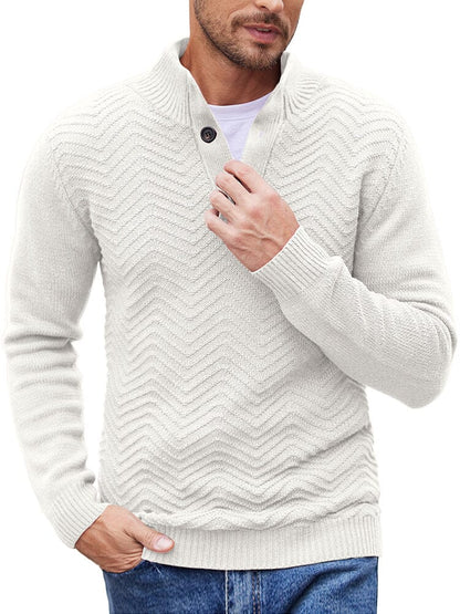 Casual Cable Knit Henley Sweater (US Only)