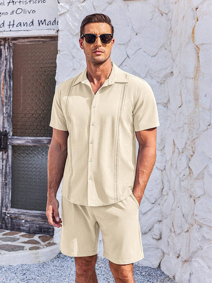 Soft Cuban Shirt Shorts Set (US Only)
